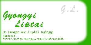 gyongyi liptai business card