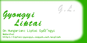gyongyi liptai business card